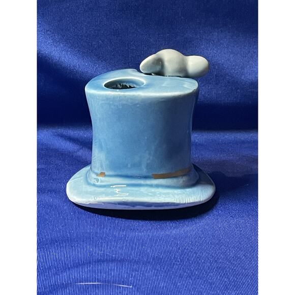 Porcelain Napcoware Top Hat with Grey Mouse Toothpick Holder - Picture 2 of 7